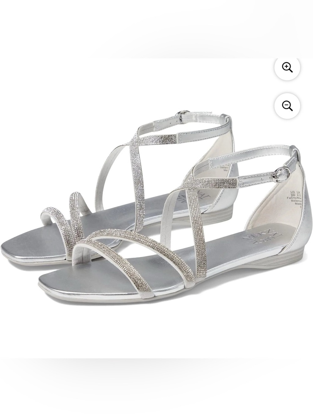 Naturalizer Sicily sandals in silver 7W